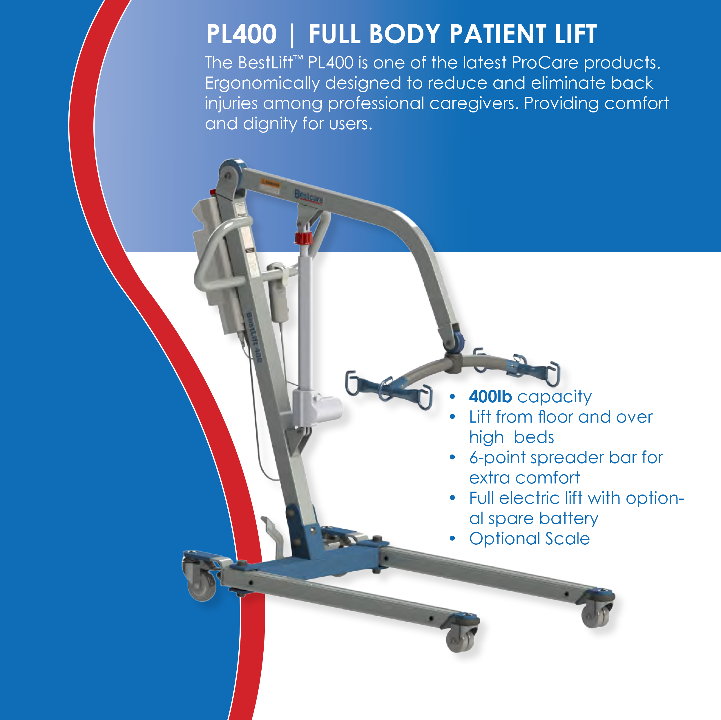 BestLift® PL400 – Full Body Patient Lift | Michigan USA