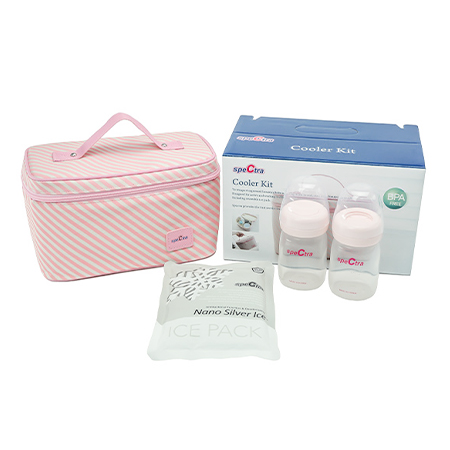 Spectra Pink Cooler with Ice Pack and Wide Neck Bottles Available in Michigan USA