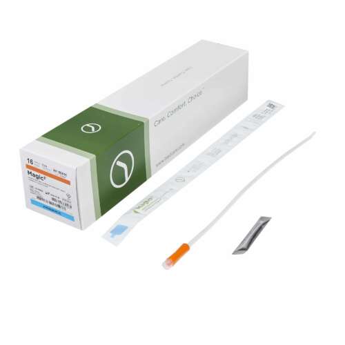 Urethral Catheter Magic3® Coude Tip, Hydrophilic Coated Silicone, 16 Fr, 16 Inch