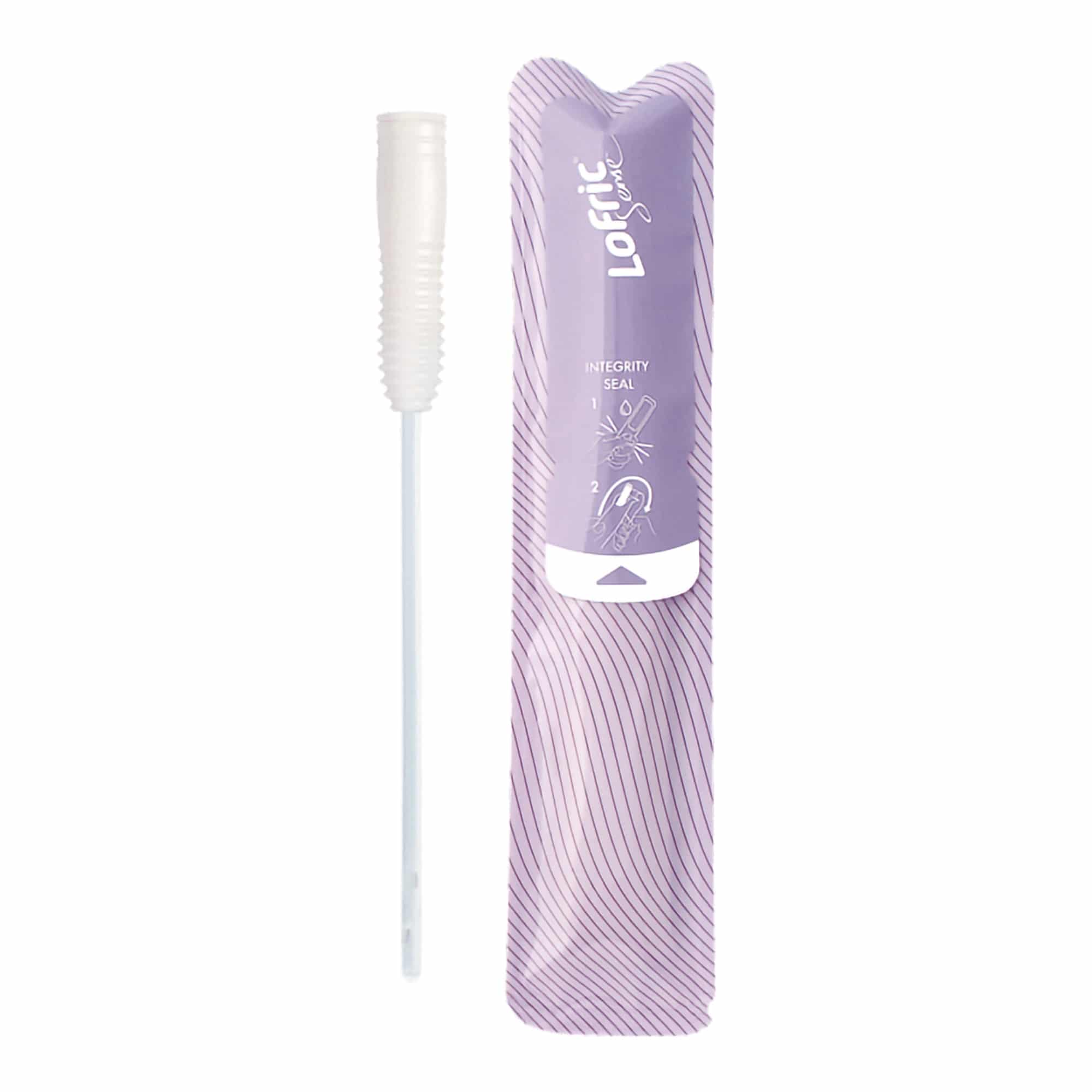 Urethral Catheter LoFric® Sense™ Straight Tip, Hydrophilic Coated Polyolefin-Based Elastomer (POBE), 12 Fr, 6 Inch