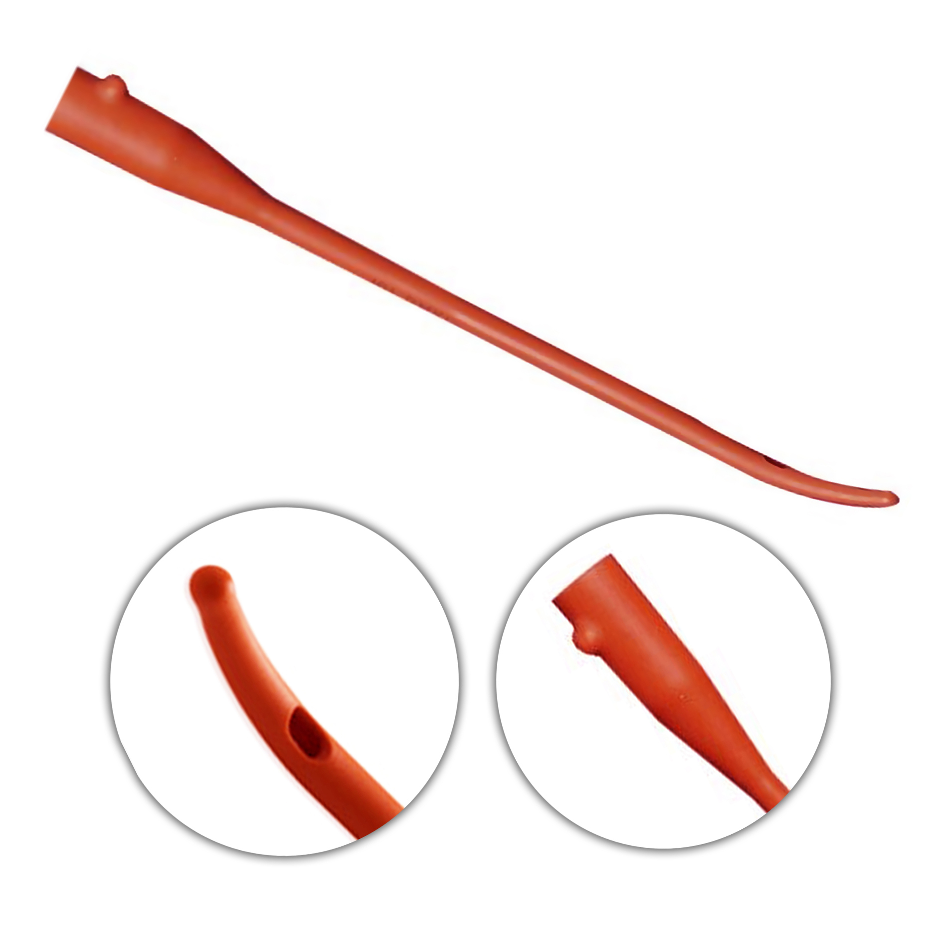 Urethral Catheter Bard® Tiemann Tip Red Rubber 20 Fr. 16 Inch - 010120