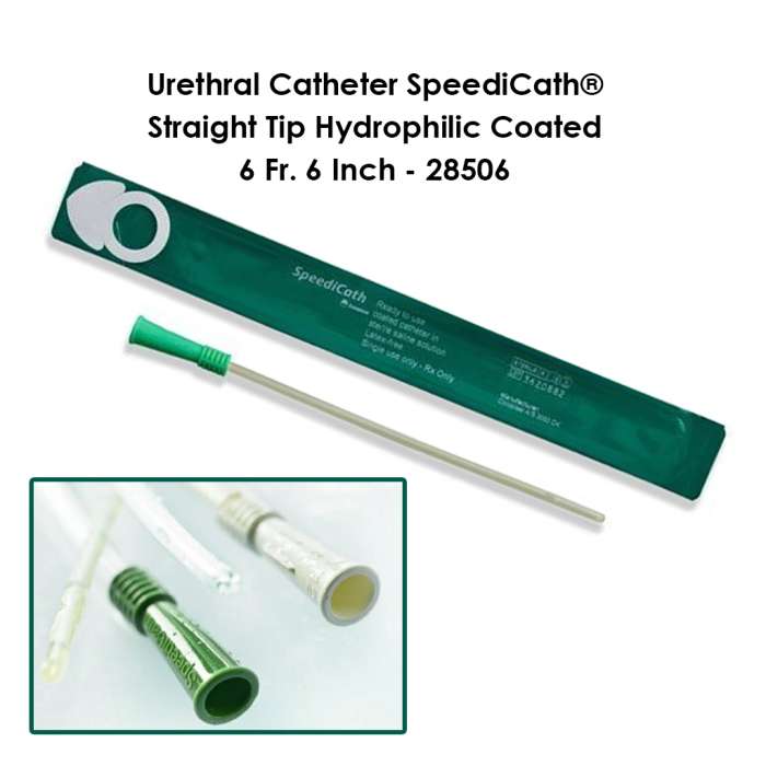 Urethral Catheter SpeediCath® Straight Tip Hydrophilic Coated 6 Fr - 6 Inch - 28506