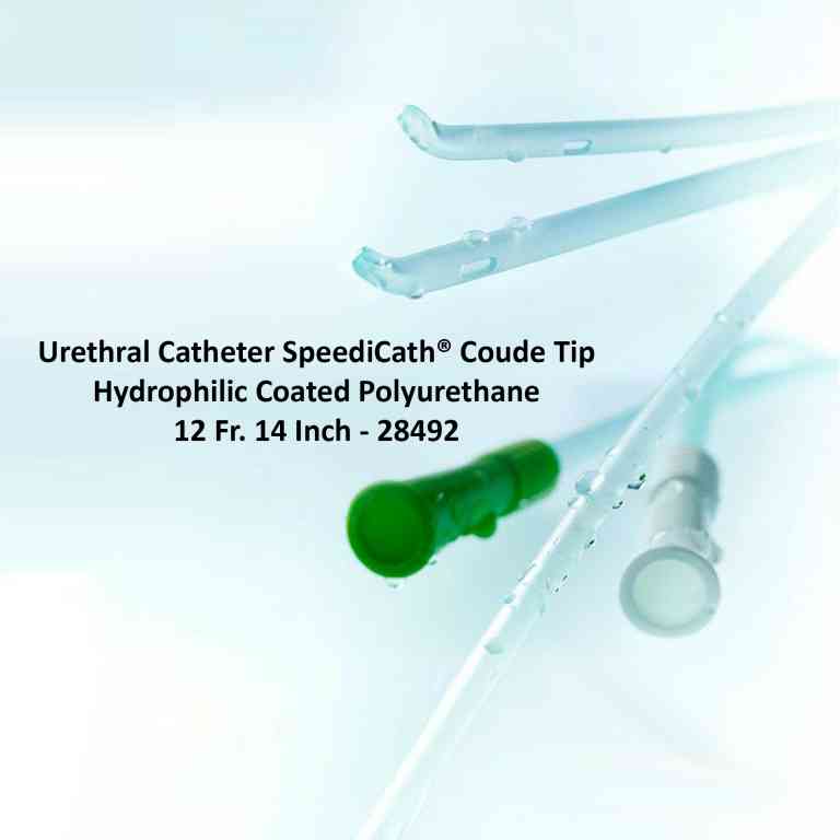Urethral Catheter SpeediCath® Coude Tip Hydrophilic Coated Polyurethane 12 Fr. 14 Inch - 28492