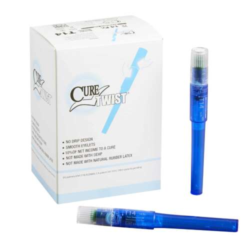 Urethral Catheter Cure Twist® Straight Tip Lubricated PVC 14 Fr. 6 Inch