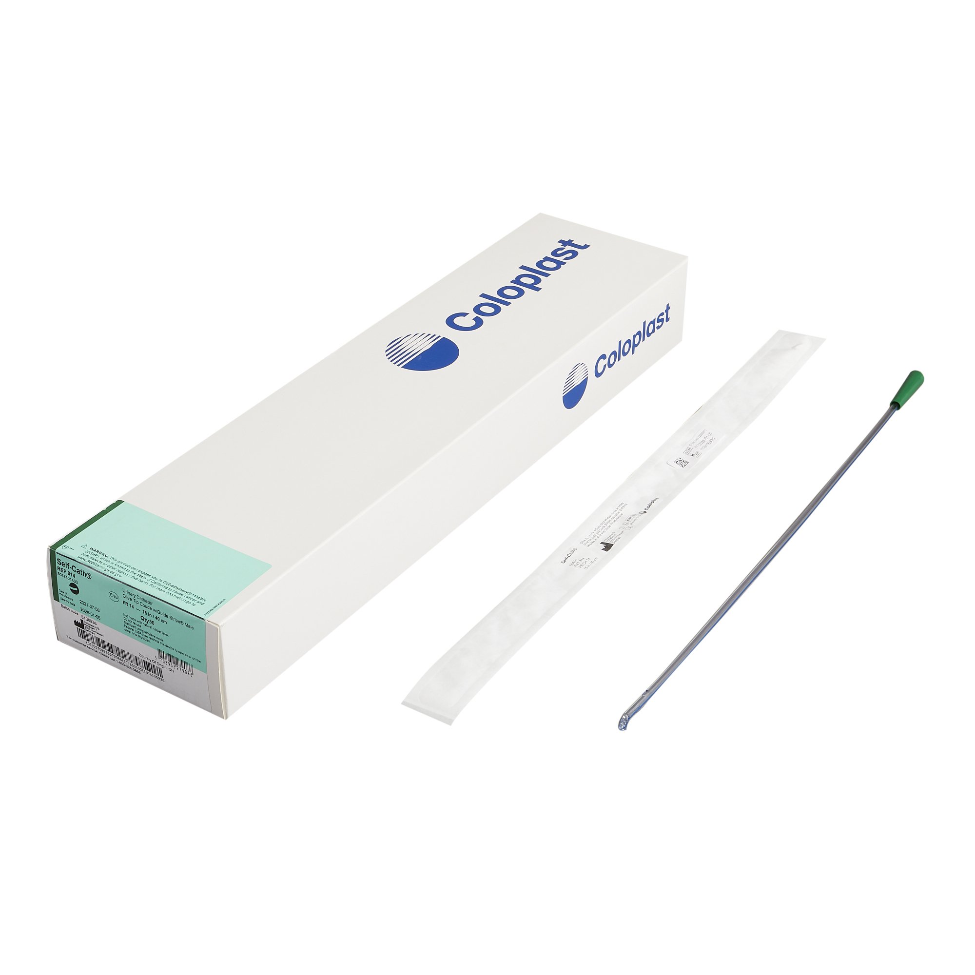 Urethral Catheter Self-Cath® Coude Olive Tip Uncoated PVC 14 Fr - 16 Inch