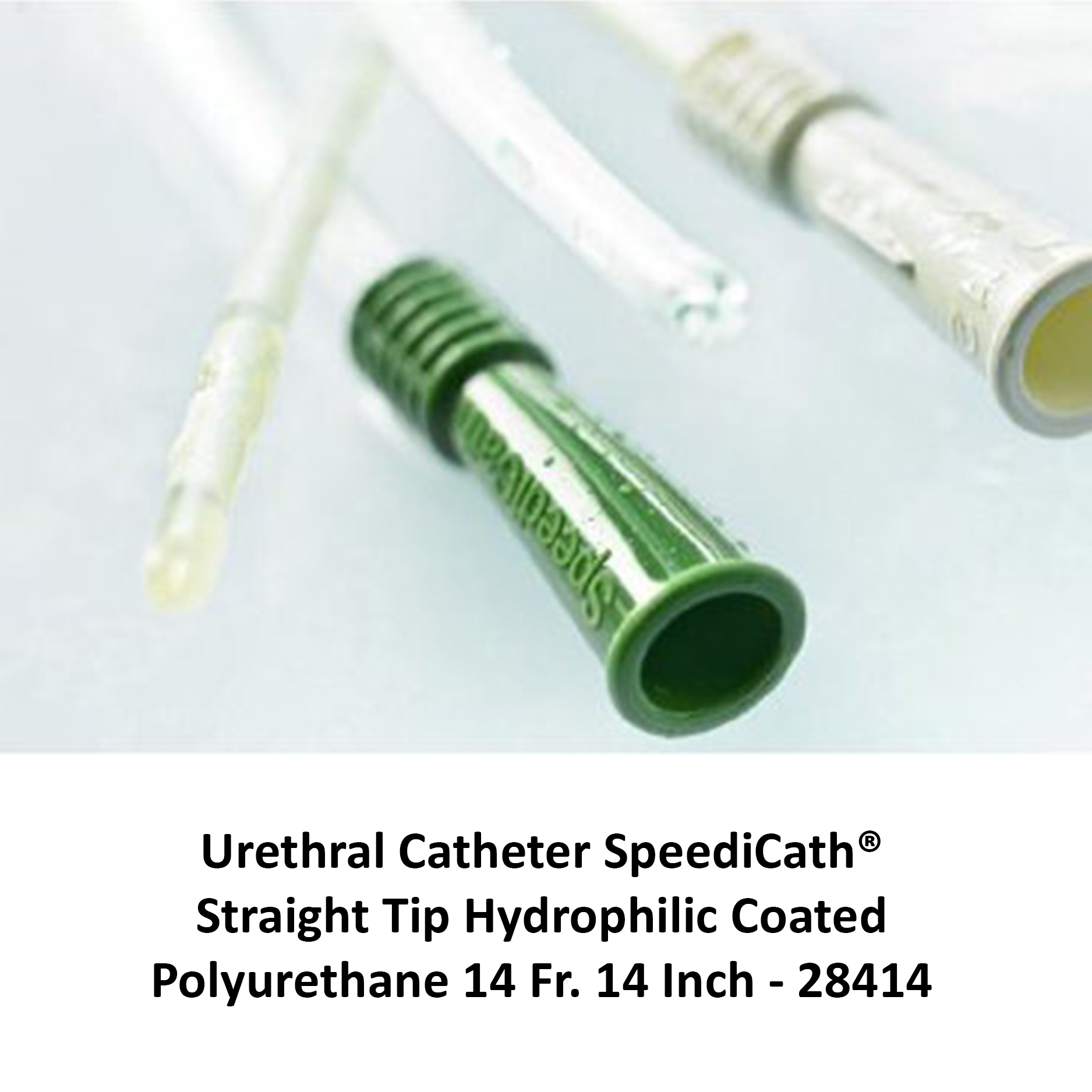 Urethral Catheter SpeediCath® Straight Tip Hydrophilic Coated Polyurethane 14 Fr. 14 Inch - 28414