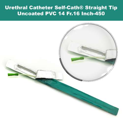 Urethral Catheter Self-Cath® Straight Tip Uncoated PVC 14Fr - 16 Inch - 450