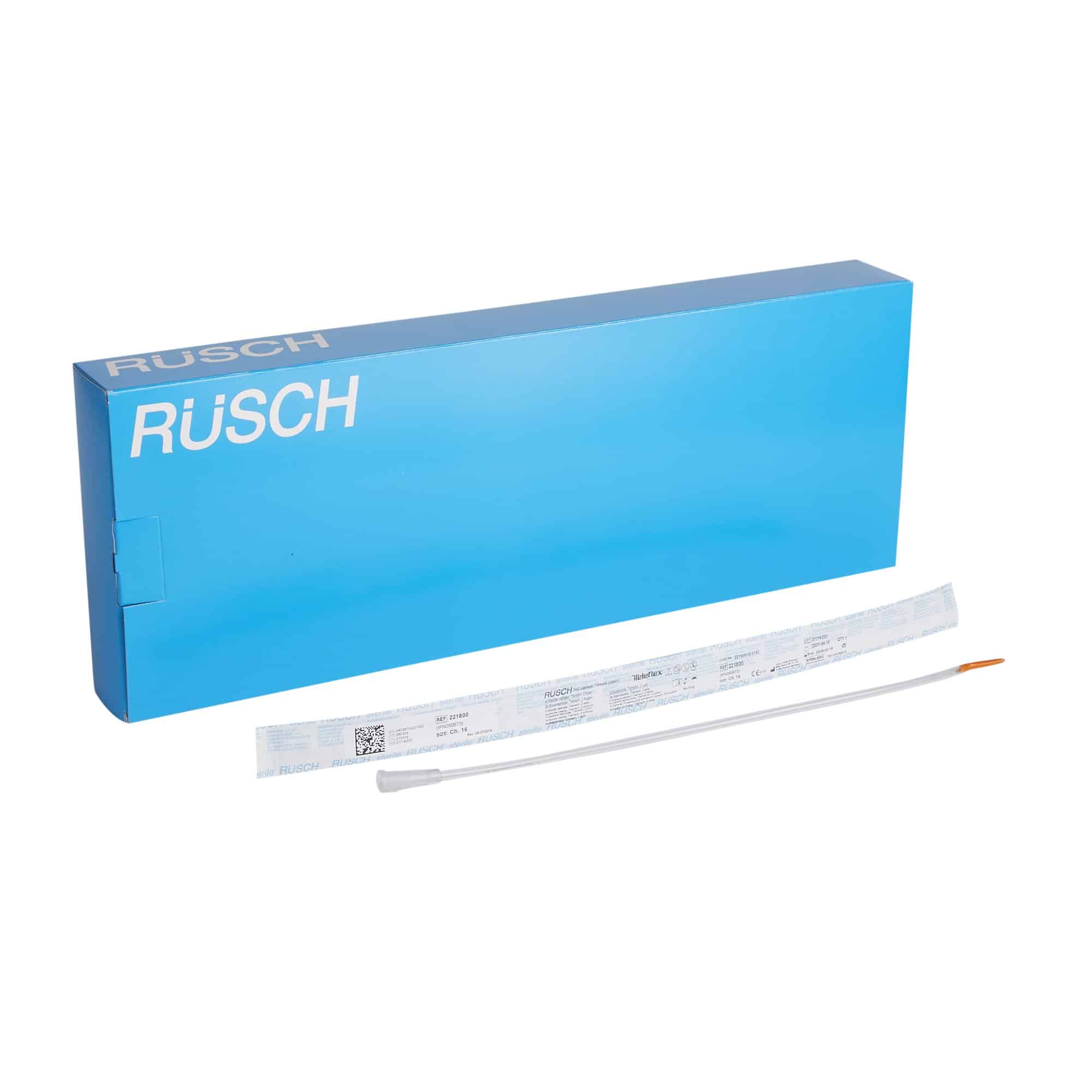 Urethral Catheter Rüsch® Tiemann Tip, Silicone Coated PVC, 14 Fr, 16 Inch, 221800-000140, Michigan