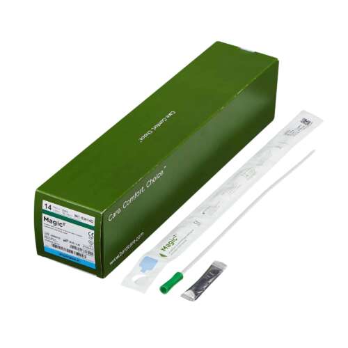 Urethral Catheter Magic3® Straight Tip, Hydrophilic Coated Silicone, 14 Fr, 16 Inch