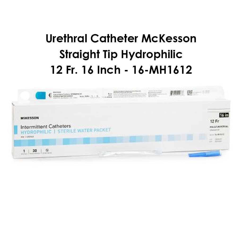Urethral Catheter McKesson Straight Tip Hydrophilic 12 Fr - 16 Inch - 16-MH1612