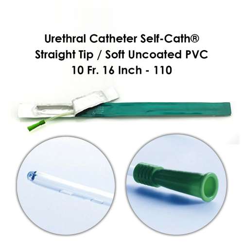 Urethral Catheter Self-Cath® Straight Tip / Soft Uncoated PVC 10 Fr - 16 Inch - 110