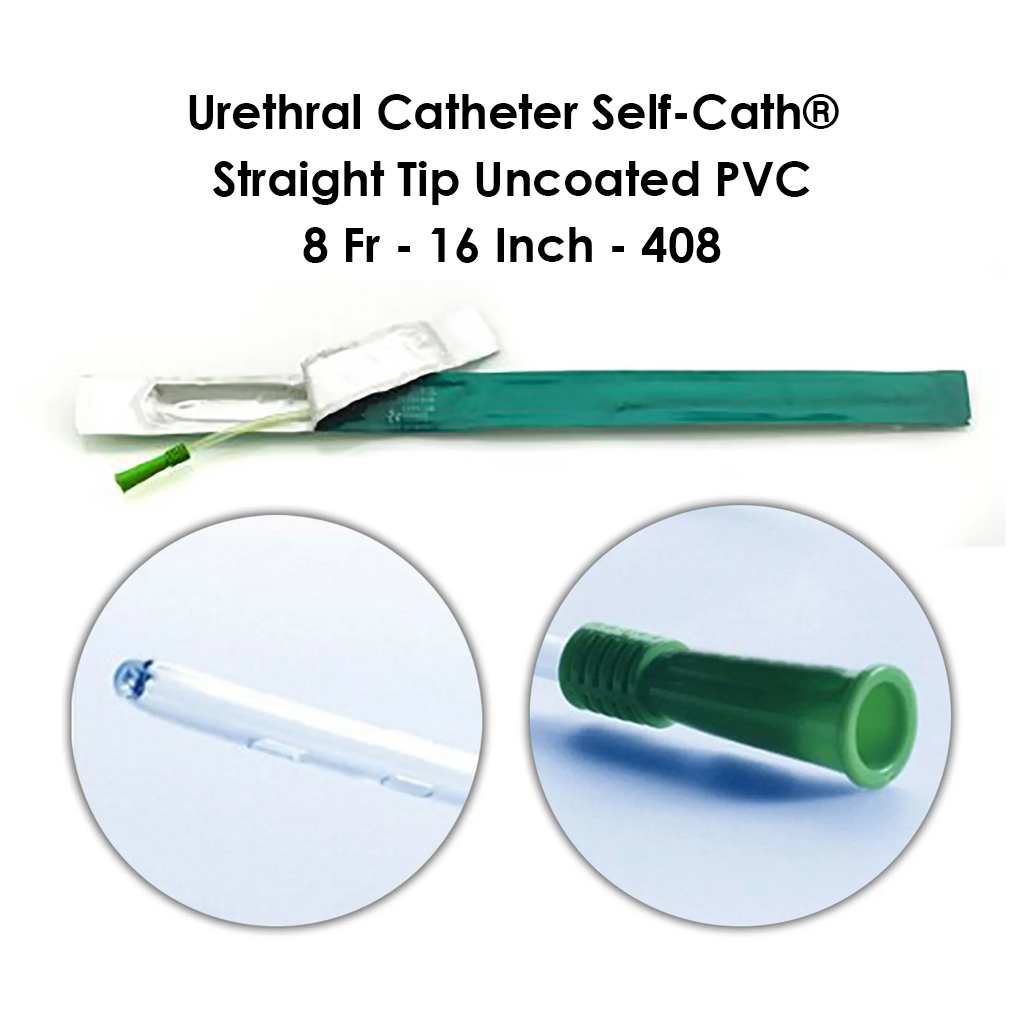 Urethral Catheter Self-Cath® Straight Tip Uncoated PVC 8 Fr - 16 Inch - 408
