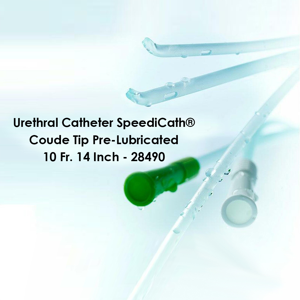 Urethral Catheter SpeediCath® Coude Tip Pre-Lubricated 10 Fr - 14 Inch - 28490