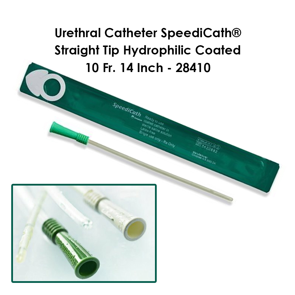 Urethral Catheter SpeediCath® Straight Tip Hydrophilic Coated 10 Fr - 14 Inch - 28410