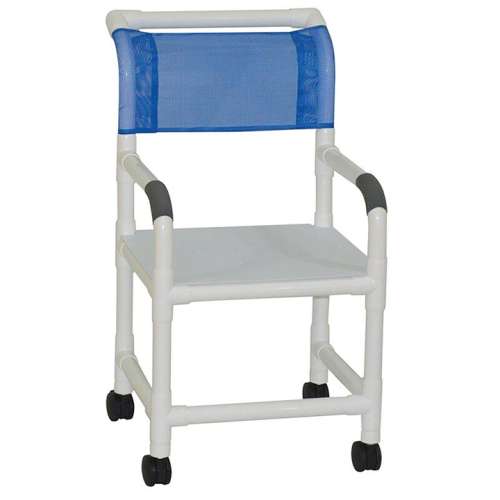 MJM Wide shower chair 22" - flatstock seat w/drain holes - 122-3TW-F