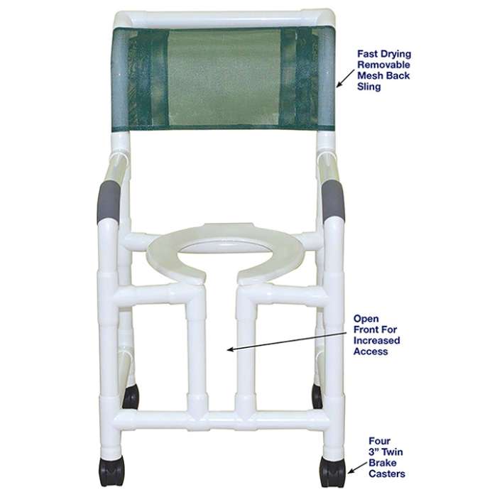 MJM SHOWER CHAIR WITH OPEN FRONT 118-3-OF in Michigan USA