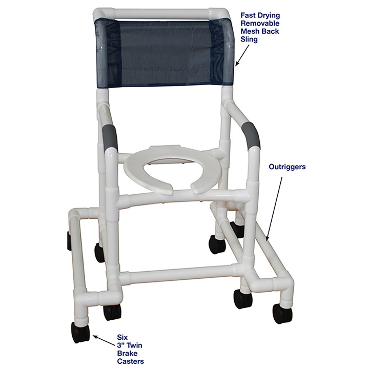 MJM SHOWER CHAIR WITH OUTRIGGERS - 118-3-SAFE in Michigan USA