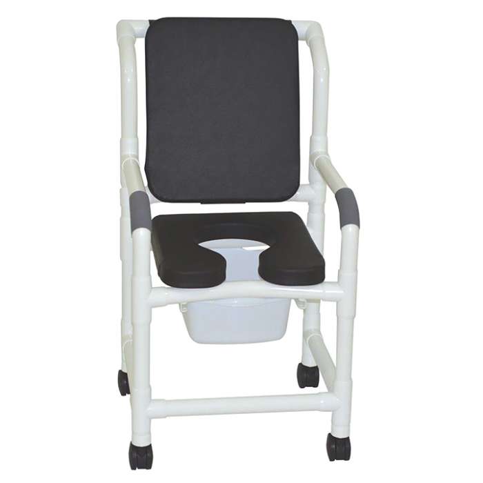 MJM Shower Chair Commode w/ Soft Seat Deluxe and Padded Back in Michigan USA