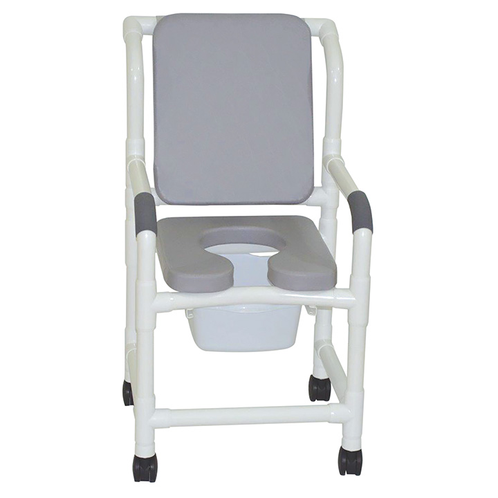 MJM Shower Chair Commode w/ Soft Seat Deluxe and Padded Back in Michigan USA