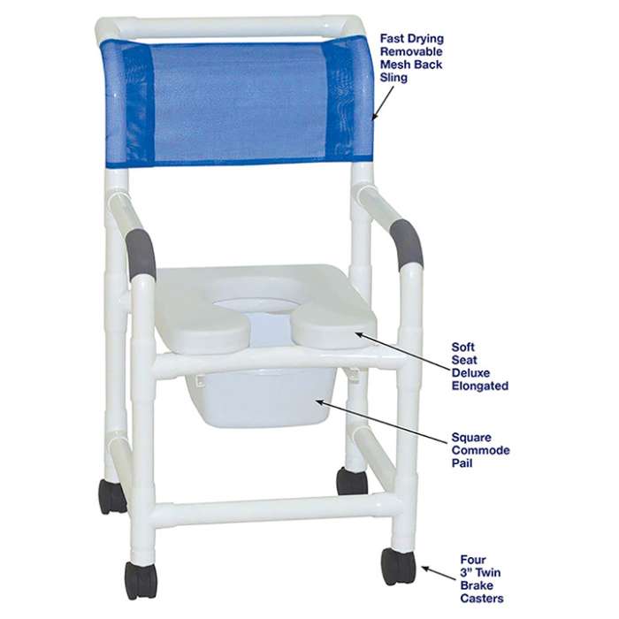 MJM SUPERIOR SHOWER CHAIR WITH SOFT SEAT DELUXE in Michigan USA