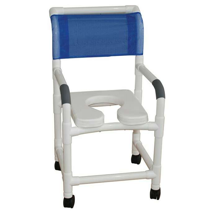MJM Shower Chair 18" - Open Front Soft Seat - 118-3TL-SSDE