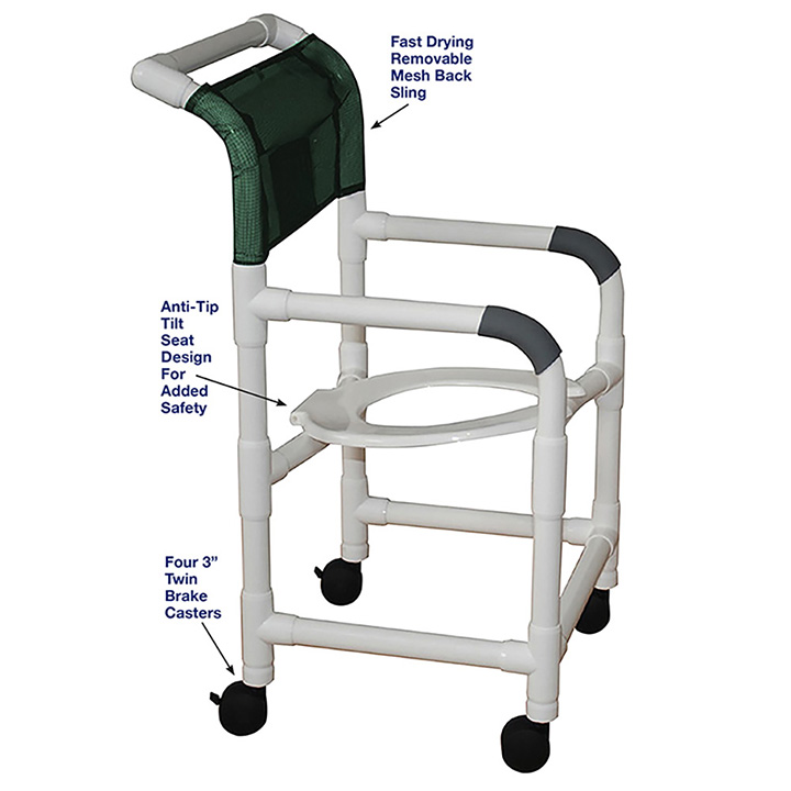 MJM SHOWER CHAIR WITH TILT SEAT - 118-3-TS in Michigan USA