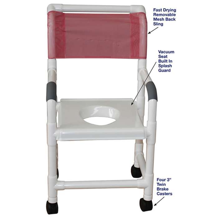 MJM SHOWER CHAIR WITH VACUUM SEAT - 118-3-VS in Michigan USA
