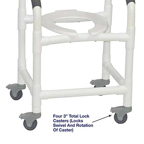 MJM SHOWER CHAIR WITH TOTAL LOCK CASTERS in Michigan USA