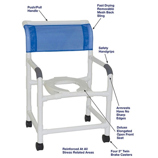 MJM MIDSIZE SHOWER CHAIR 1223 Healthcare DME USA