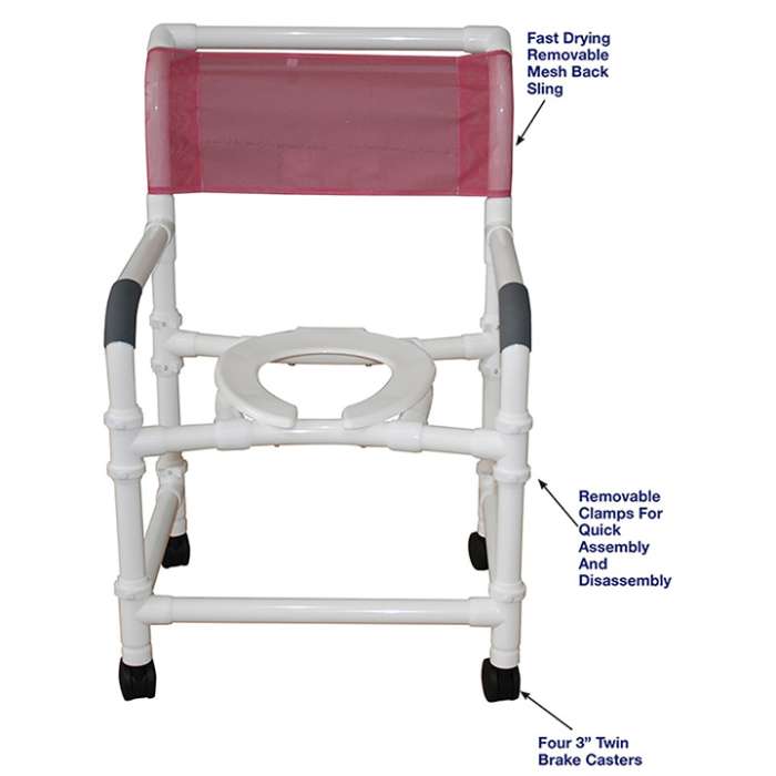 MJM SUPERIOR KNOCKDOWN MID-SIZE SHOWER CHAIR - 122-3-KD in Michigan USA