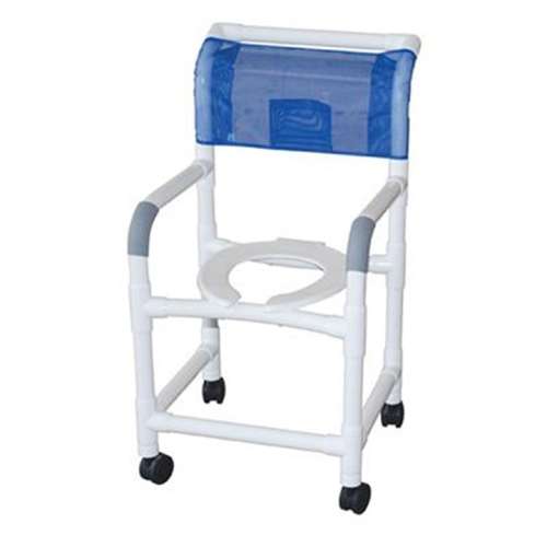 MJM 122-4TW Wide Shower Commode Chair with 4" Casters in Michigan USA