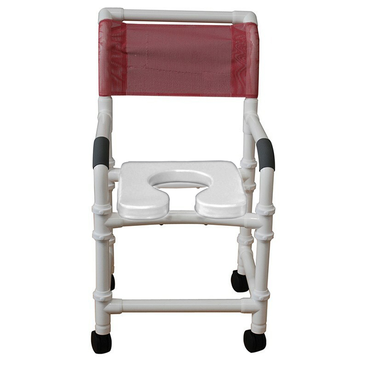 MJM Knocked Down shower chair 18" open front soft seat - 118-3TW-KD-SSDE