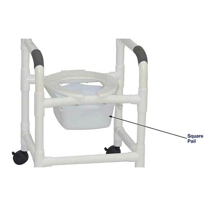MJM Shower chair 18" lower in back- commode pail-118-3TW-TS-10-QT-C in Michigan USA