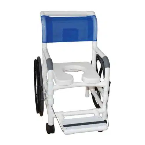 MJM International Self-propelled AQUATIC REHAB shower transport chair - Sliding Footrest available in Michigan USA