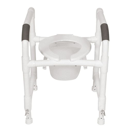 MJM International Toilet safety frame (adjustable height), a deluxe elongated open-front commode seat, NO PAIL, 250 lbs weight capacity - Available in Michigan USA Healthcare DME Offering free shipping all 50 states of united states.