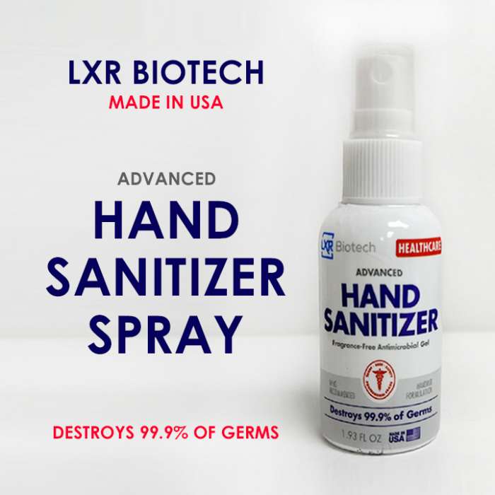 LXR Biotech Advanced Hand Sanitizer Spray Available For Sale in Michigan USA