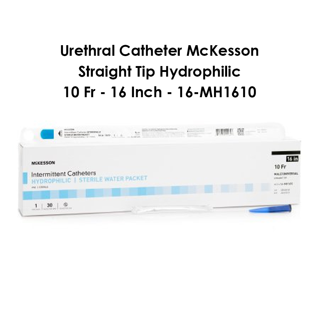 Urethral Catheter McKesson Straight Tip Hydrophilic 10 Fr - 16 Inch - 16-MH1610