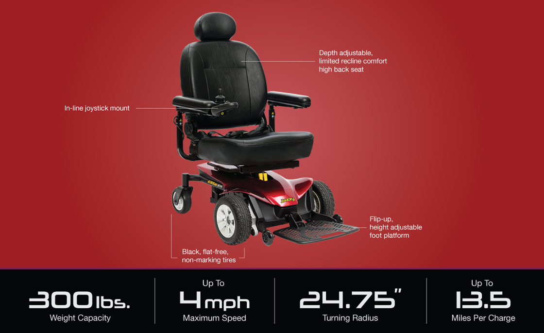 Jazzy ELITE ES Electric Power Wheelchair by Pride Mobility is available in Michigan, USA.