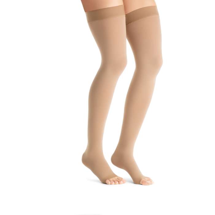 JOBST Maternity Opaque Compression Stockings 15-20 mmHg, Thigh High, Open Toe hosiery is the perfect companion to support you during your pregnancy. for sale available in Ann Arbor MI, USA