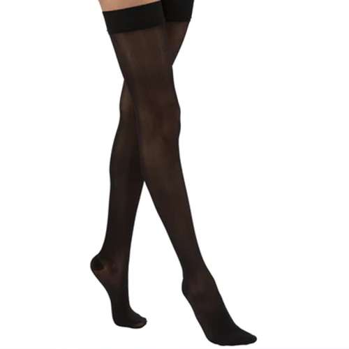Jobst Opaque Thigh High 15-20 mmHg W/Sensitive Top Band Compression Stockings is an ultra-soft, fashionable alternative to sheer stockings. for sale available in Ann Arbor MI, USA