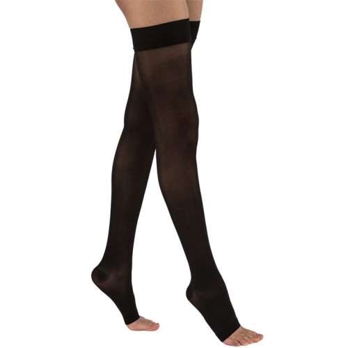 Jobst UltraSheer Thigh High 15-20 mmHg Open Toe Compression Stockings with Dot Silicone Band Support hosiery combining style with effective compression support.. for sale available in Ann Arbor MI, USA