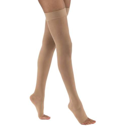 Jobst UltraSheer Thigh High 15-20 mmHg Open Toe Compression Stockings with Dot Silicone Band Support hosiery combining style with effective compression support.. for sale available in Ann Arbor MI, USA