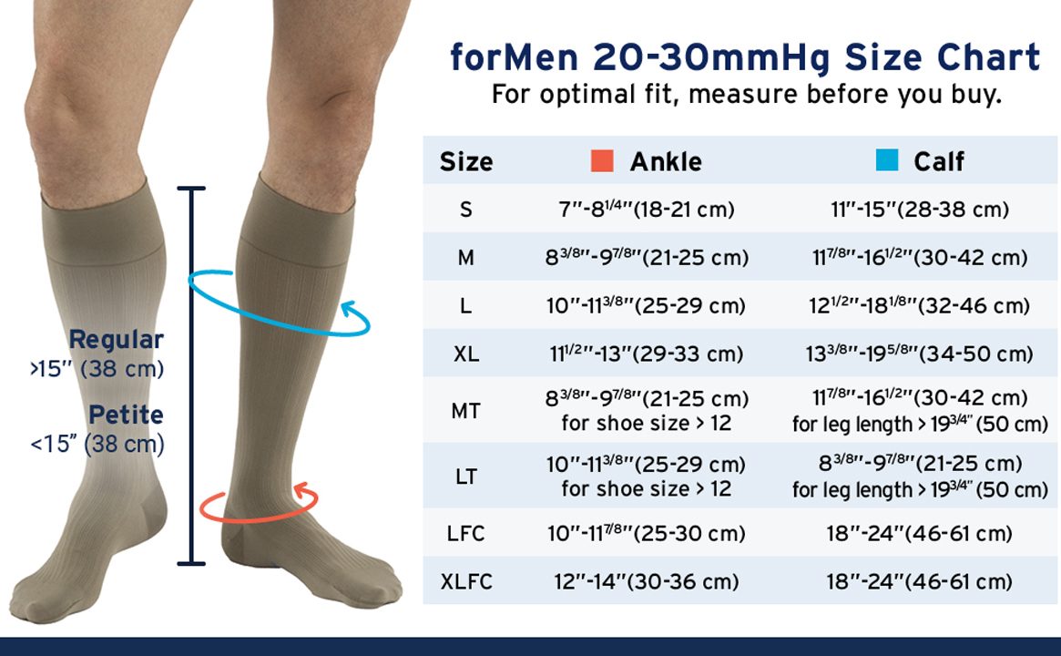 Compression stockings and socks for men