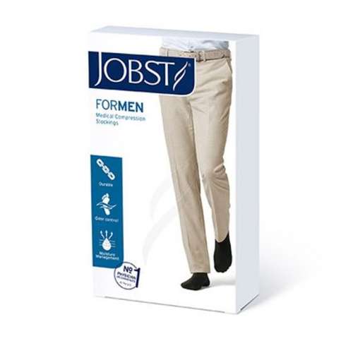 JOBST For Men 15-20 mmHg Thigh High Compression Socks Made with superior moisture-wicking properties that help keep feet dry and cool. for sale available in Ann Arbor MI, USA