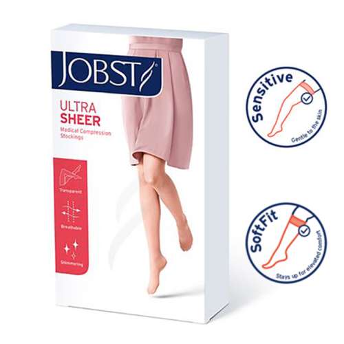 Jobst UltraSheer Knee High 15-20 mmHg Compression Stockings Support hosiery combining style with effective compression support.. for sale available in Ann Arbor MI, USA