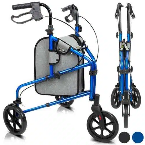 3-Wheel Rollator Walker - Lightweight Foldable Walking Walker design for Stability walking aid with foldable + lightweight design for convenient storage, for sale in Michigan USA