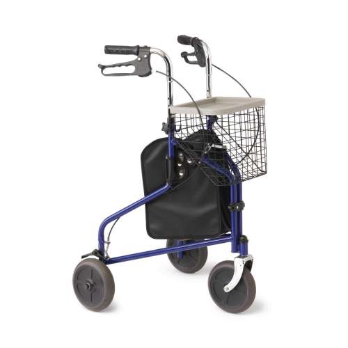 Medline 3-Wheel Rollator Walker - Lightweight & Foldable design for Stability walking aid with foldable + lightweight design for convenient storage, for sale in Michigan USA