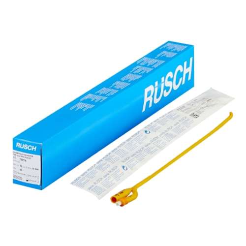 Foley Catheter Rusch PureGold® 2-Way Coude Tip 5 cc Balloon 16 Fr. PTFE (Teflon) Coated Latex