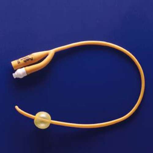 Foley Catheter Rusch PureGold® 2-Way Coude Tip 5 cc Balloon 14 Fr. PTFE (Teflon) Coated Latex