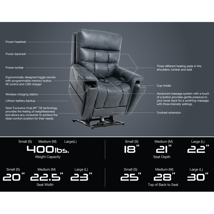 Find ultimate relaxation with VivaLift!® Ultra Power Recliner Chair - PLR-4955 at Healthcare DME, offering customizable comfort solutions in the USA.